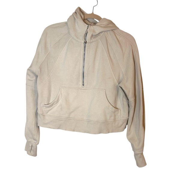 Lululemon Scuba Oversized Half-Zip Hoodie- White Opal- Size XS/S - Picture 7 of 12